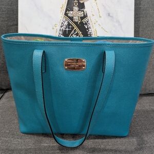 Michael Michael Kors Jet Set Turquoise Travel Tote, EUC, NO CALL OUTS